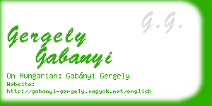 gergely gabanyi business card